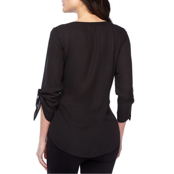 NWT Bold Elements 3/4 Cold Shoulder Sleeve Blouse - Picture 3 of 6